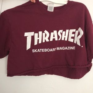 Thrasher Crop Top T-Shirt